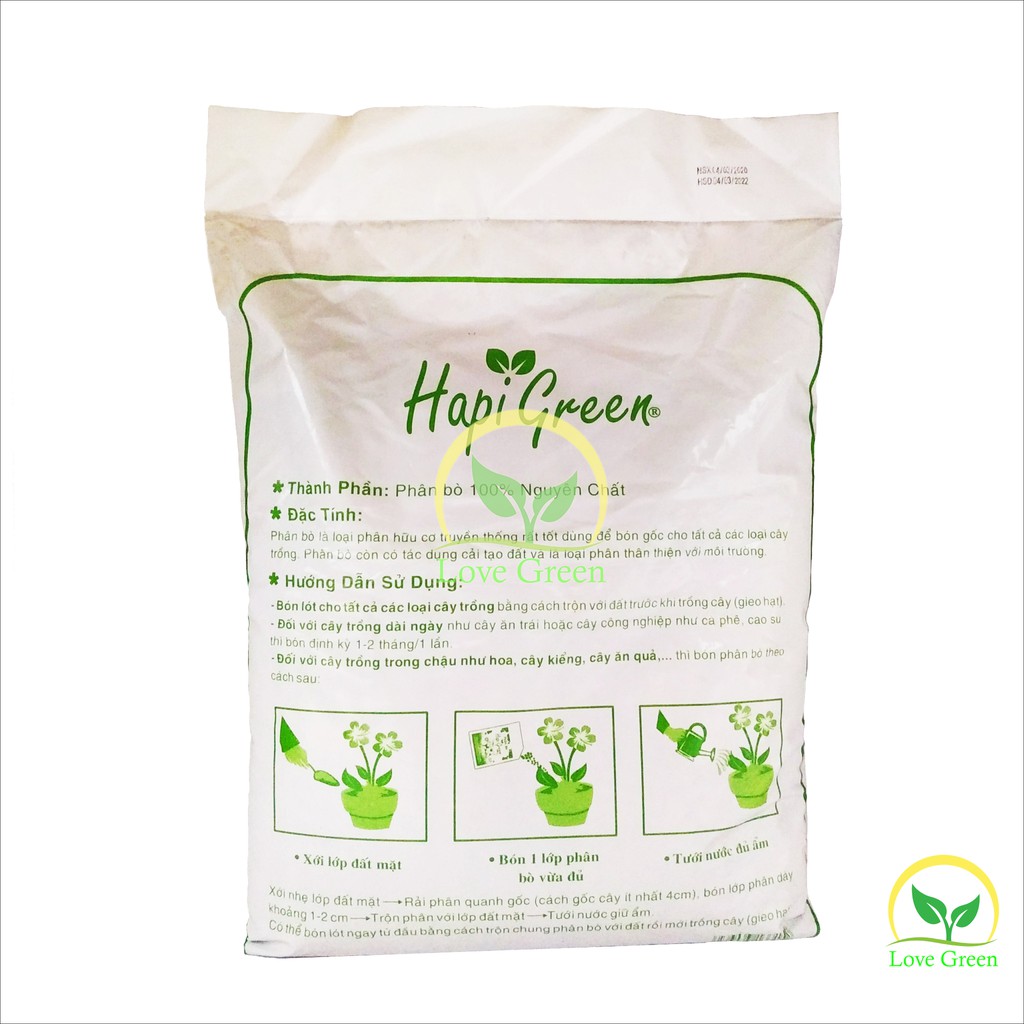 Phân Bò Đã Xử Lí + Phân Hữu Cơ 10Dm3